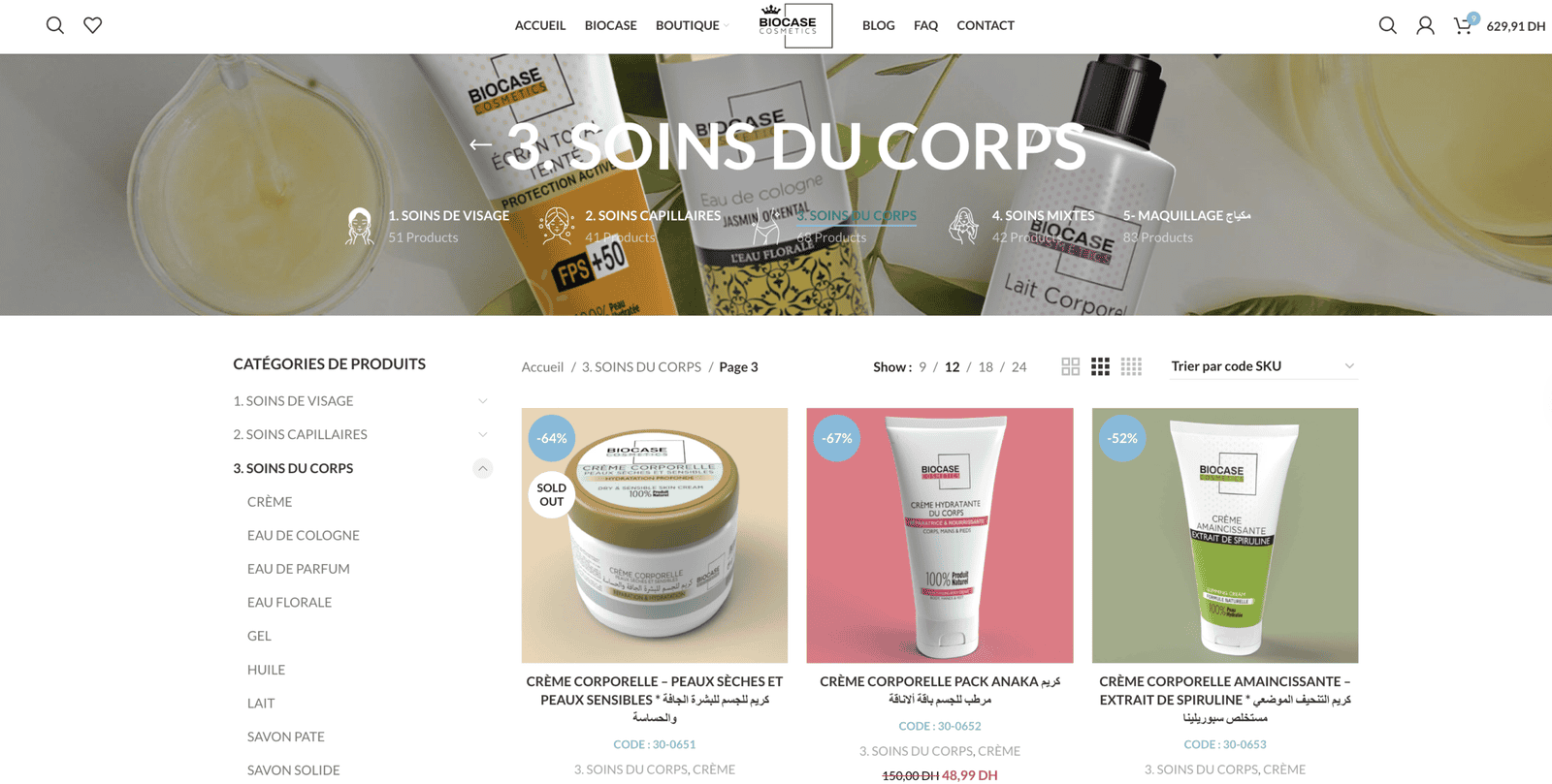 e-commerce cosmétique MLM design UX UI premium Biocase
