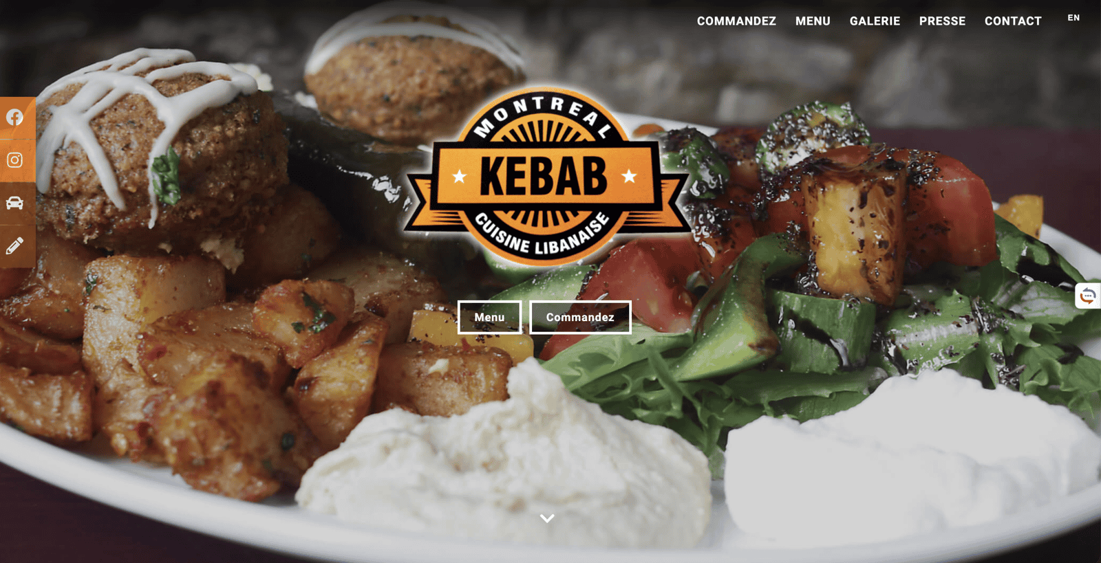 portfolio Montréal Kebab restaurant plan marketing menu design