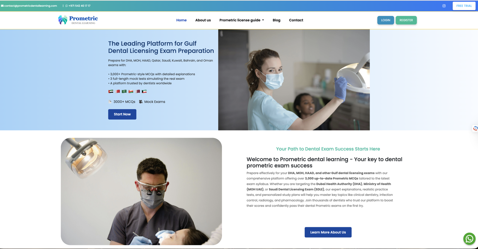 portfolio Montréal Prometric Dental branding plateforme Symfony app React Native SEO