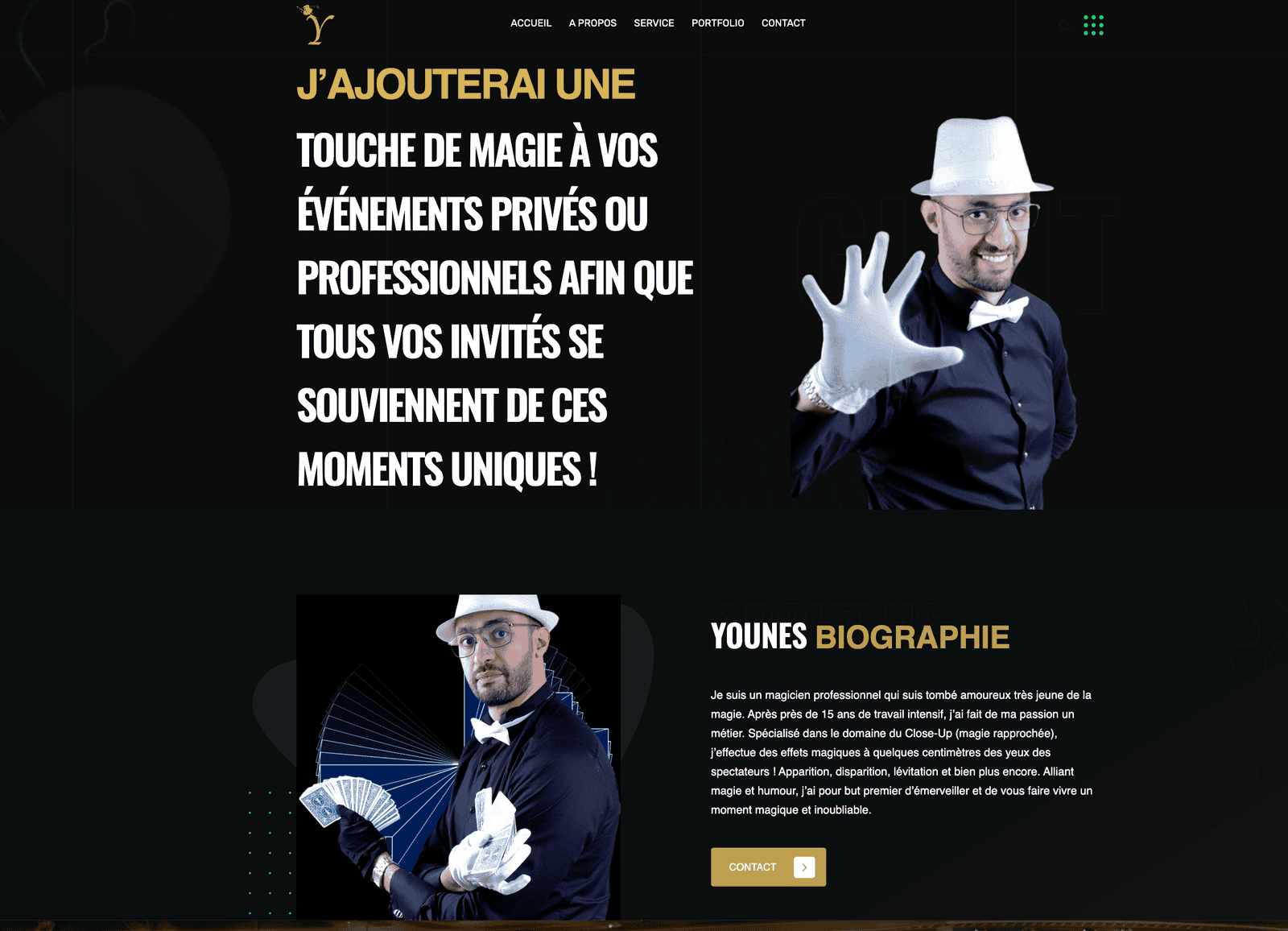 portfolio Montréal YNS Illusion événementiel WordPress site