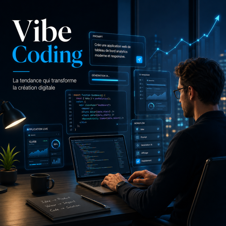 Vibe Coding : la tendance IA qui transforme la création digitale 1 Vibe coding et création digitale assistée par intelligence artificielle